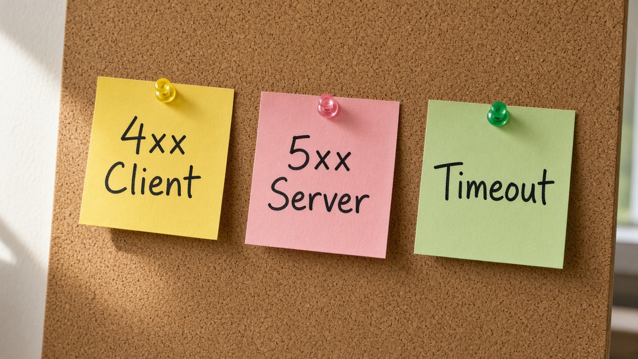 چسبیادداشت 4xx Client و 5xx Server و Timeout