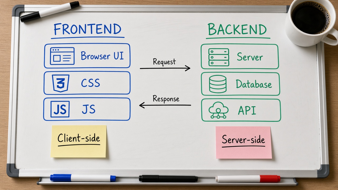 وایت‌برد ستون‌های Frontend و Backend با Request و Response
