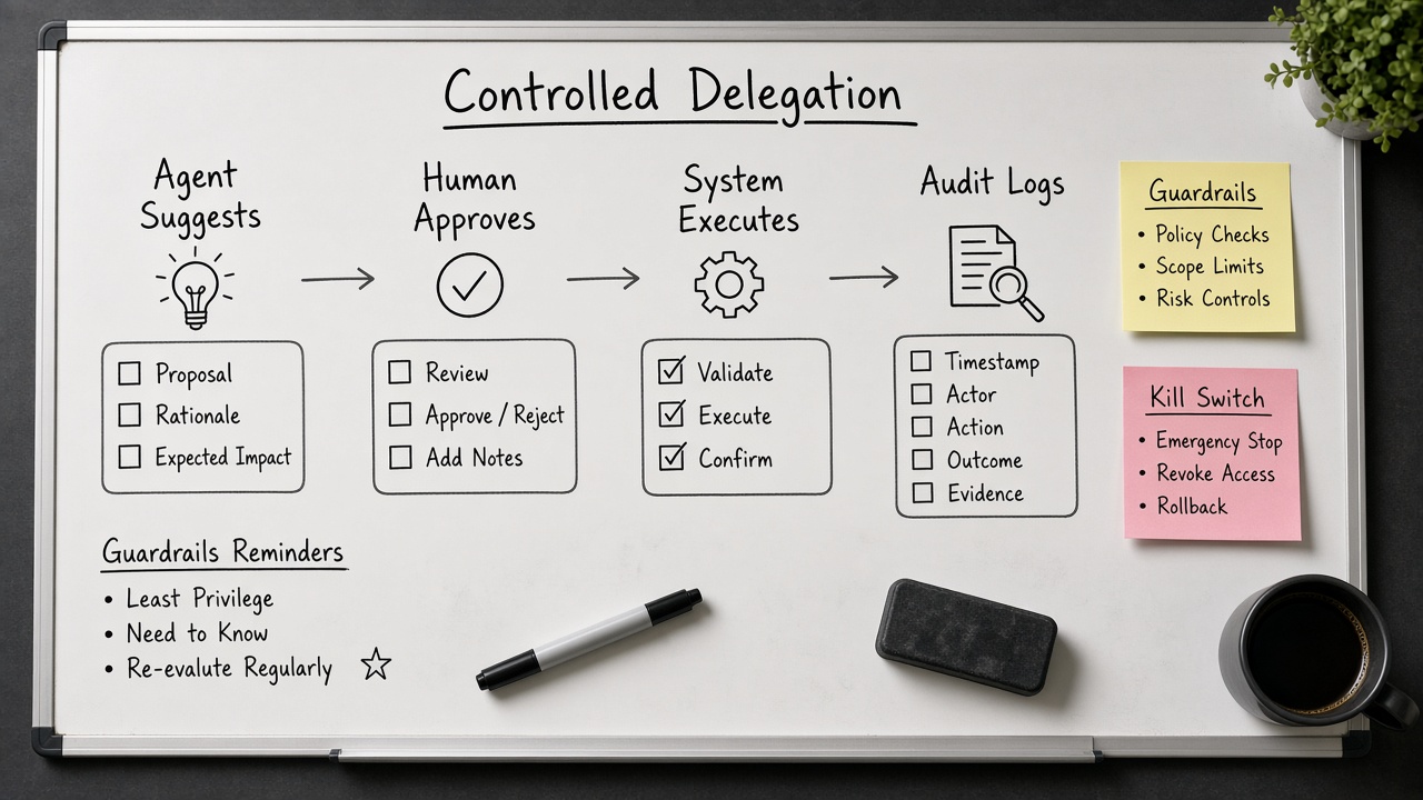 وایت‌برد Controlled Delegation با Guardrails و Kill Switch