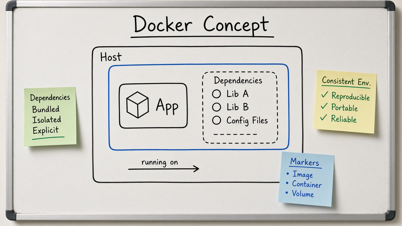 وایت‌برد مفهوم App و Dependencies داخل Container