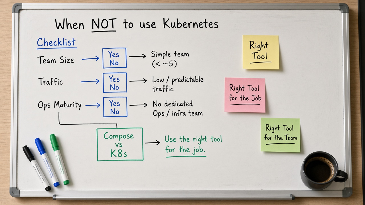 وایت‌برد چک‌لیست When NOT to use Kubernetes