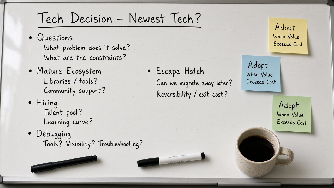 وایتبرد تصمیم Newest Tech با Adopt When Value Exceeds Cost