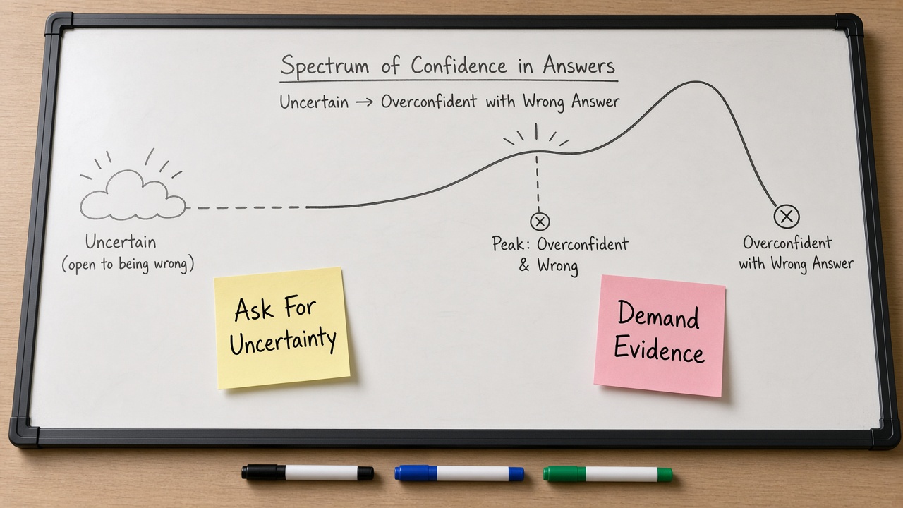 وایت‌برد طیف Uncertain تا Overconfident Wrong