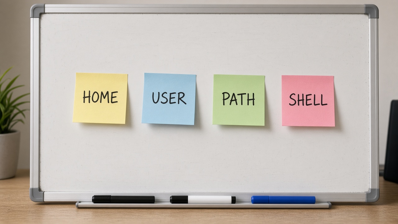 استیکی‌های HOME USER PATH SHELL